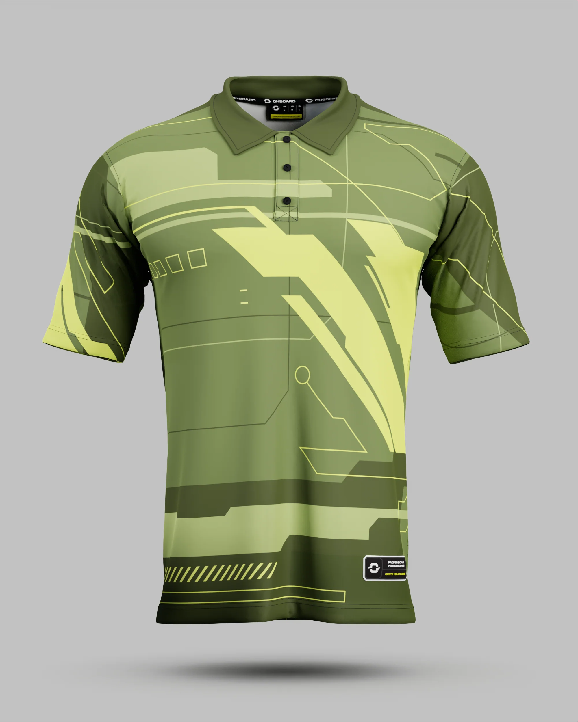 Express Tokyo 2.0 3 Button Polo Collar Jersey Green