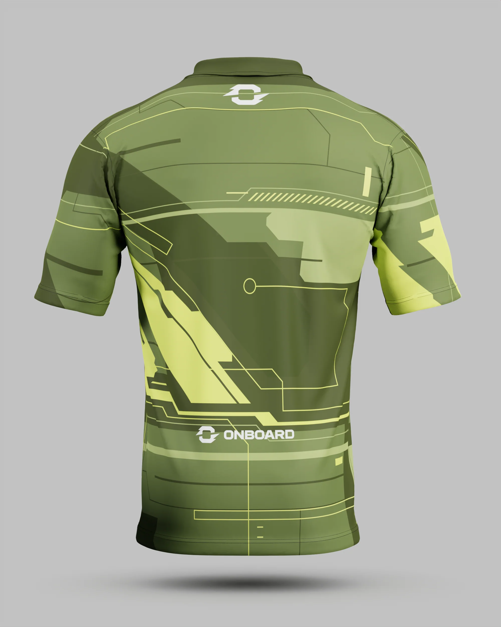 Express Tokyo 2.0 3 Button Polo Collar Jersey Green - Image 3