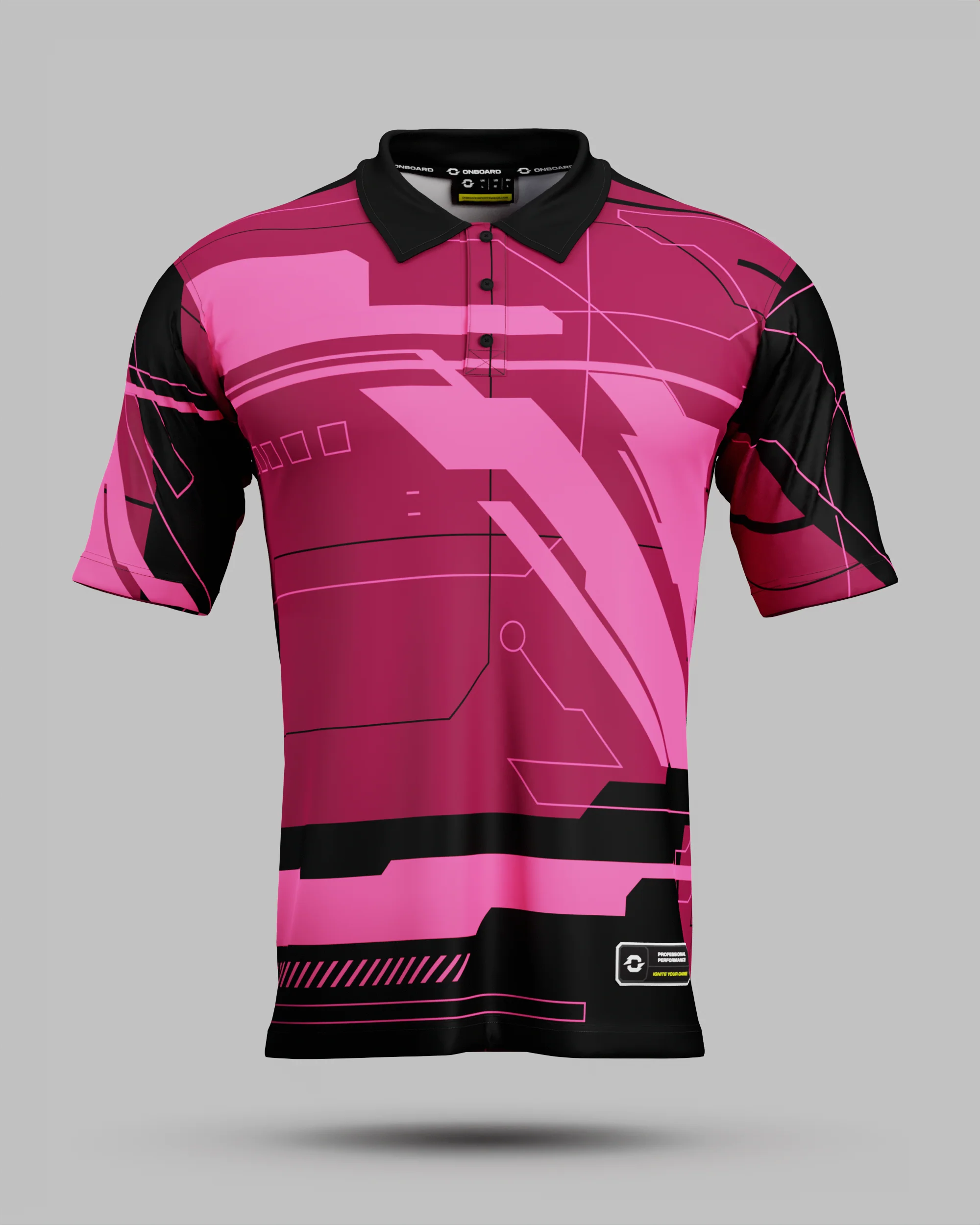 Express Tokyo 2.0 3 Button Polo Collar Jersey Pink