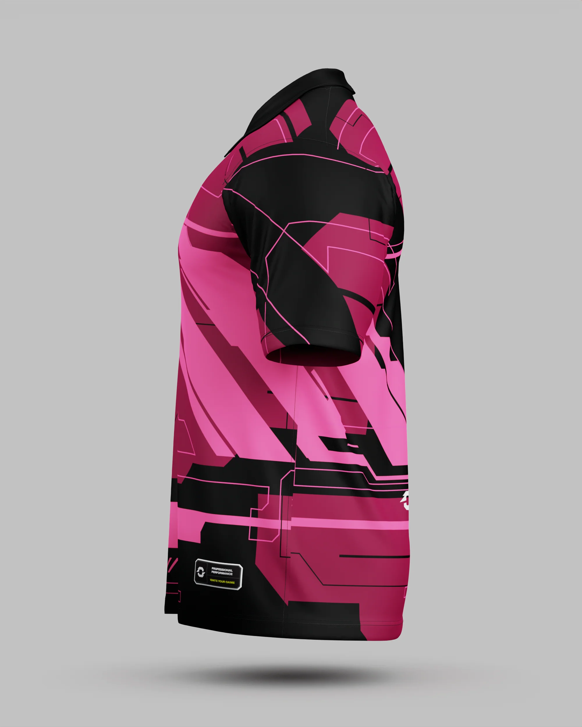 Express Tokyo 2.0 3 Button Polo Collar Jersey Pink - Image 4