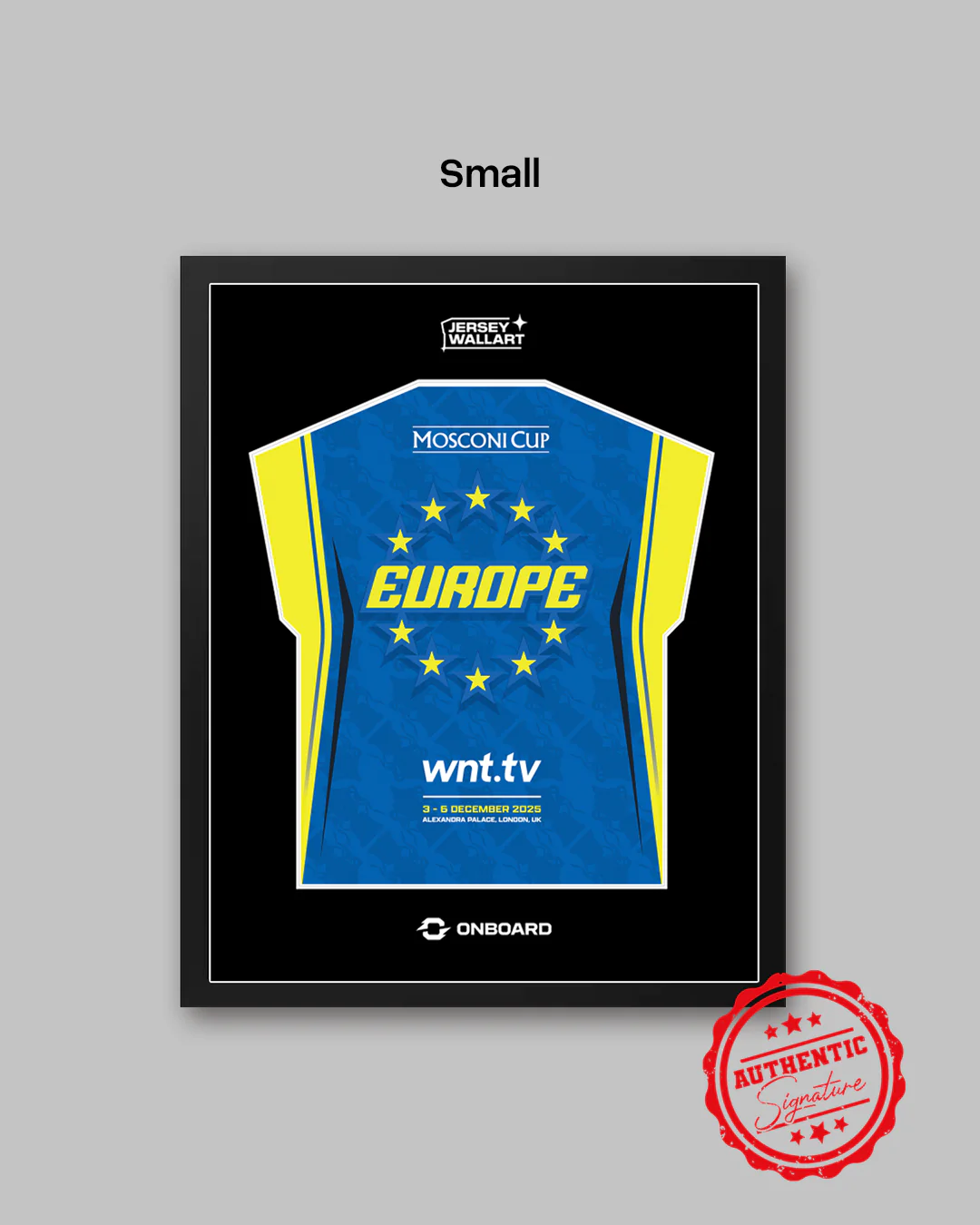 Team Europe Signed Mosconi Cup Jersey Wall Art