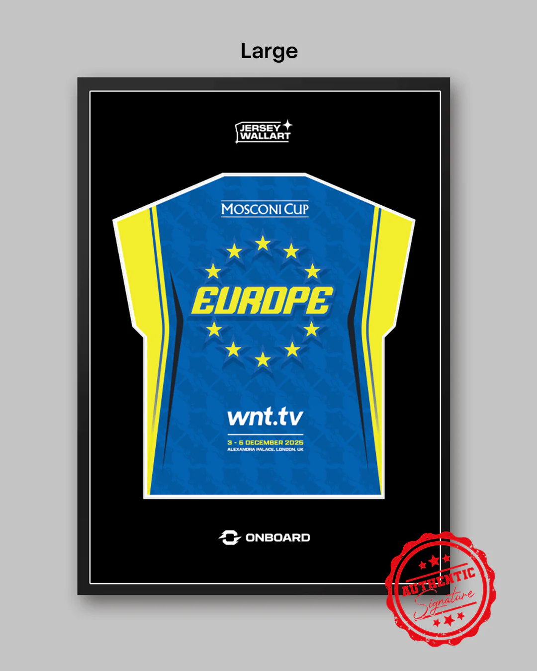 Team Europe Signed Mosconi Cup Jersey Wall Art - Image 2