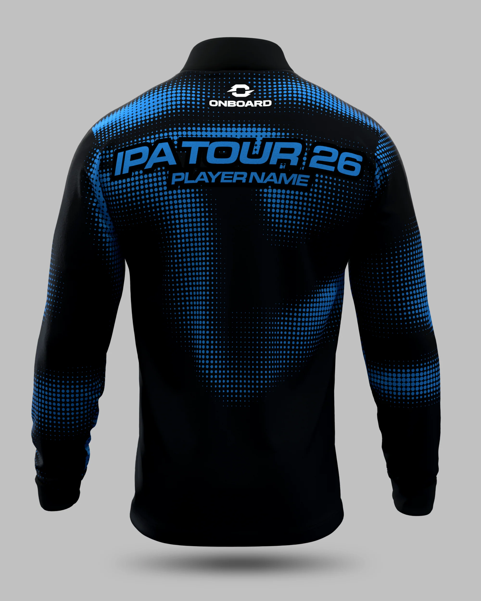 Official 2026 IPA Tour 1/2 Zip Mid Layer (Black/Blue) - Image 2