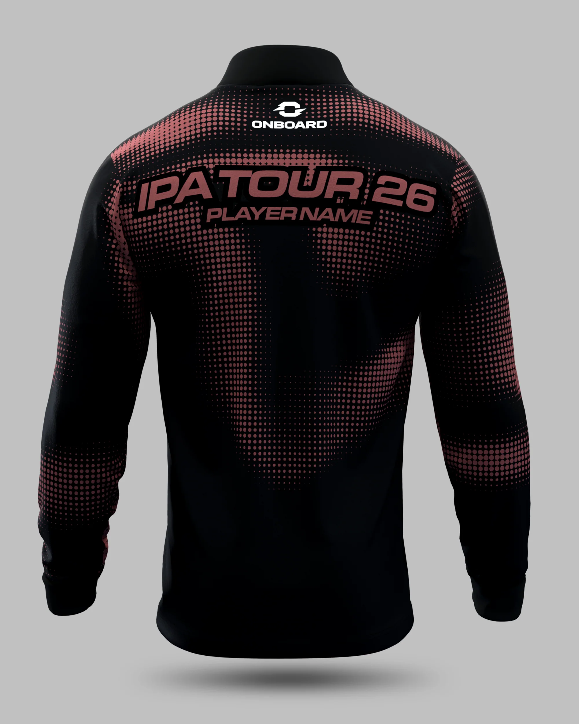 Official 2026 IPA Tour 1/2 Zip Mid Layer (Black/Burgundy) - Image 2