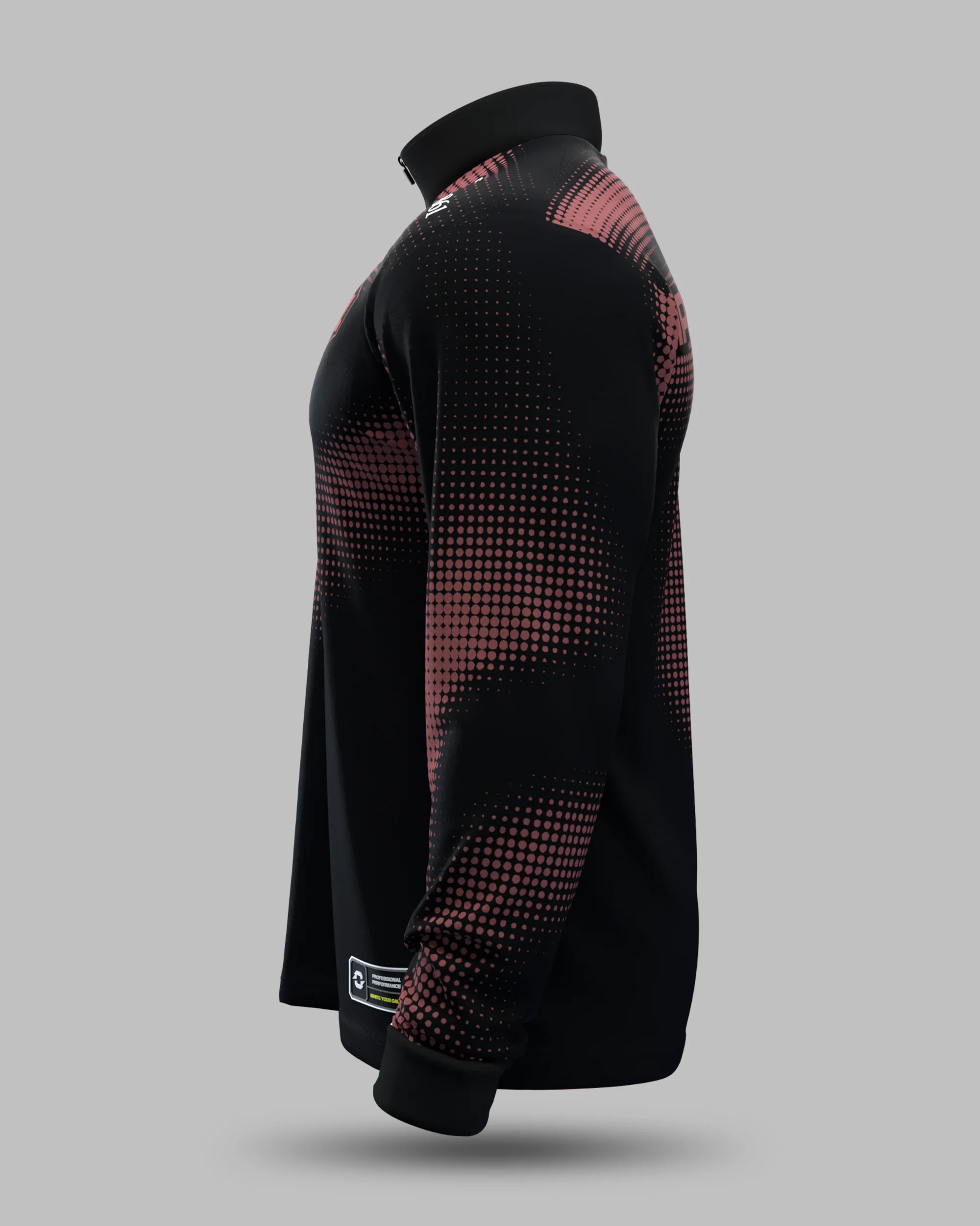 Official 2026 IPA Tour 1/2 Zip Mid Layer (Black/Burgundy) - Image 3