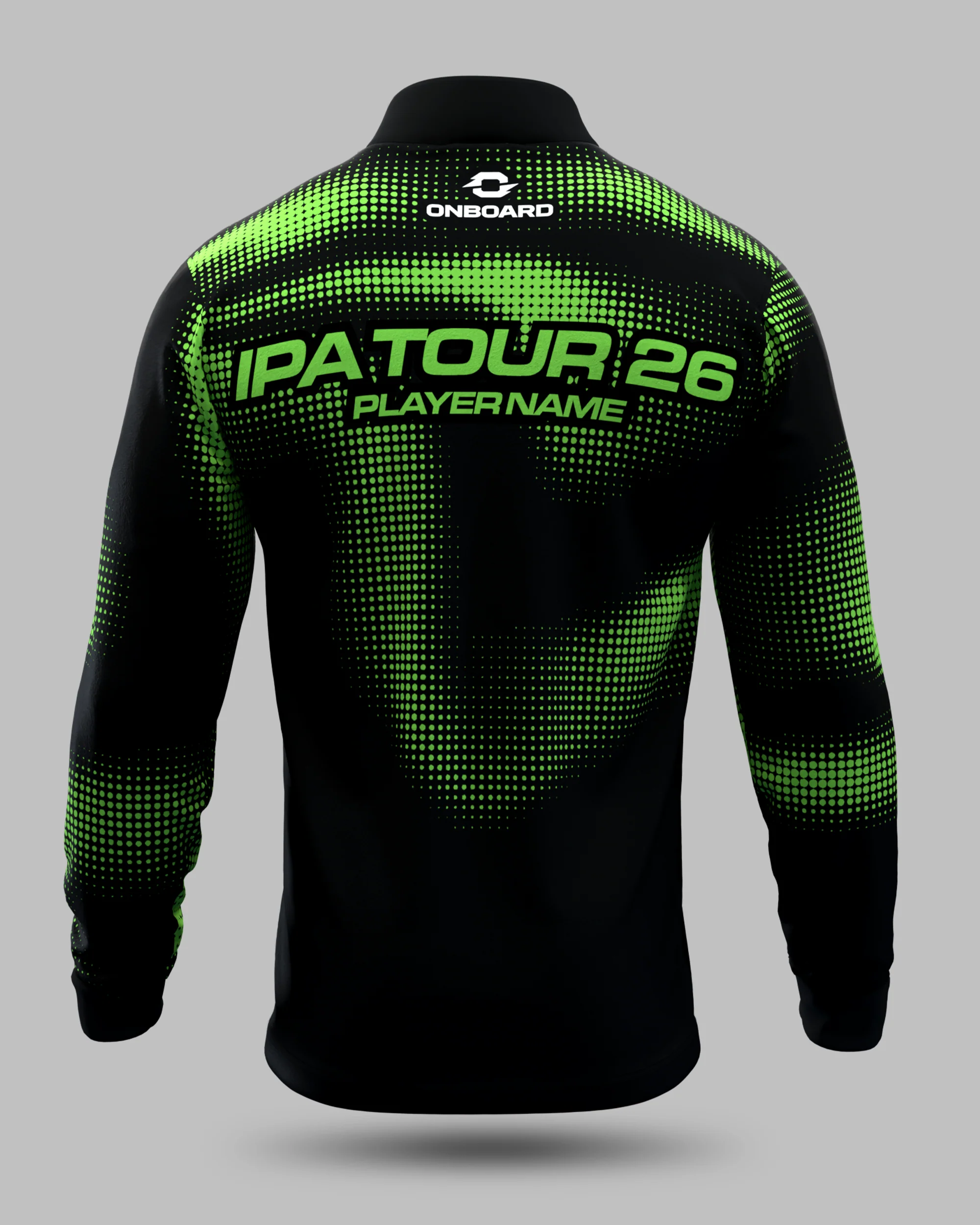 Official 2026 IPA Tour 1/2 Zip Mid Layer (Black/Green) - Image 2