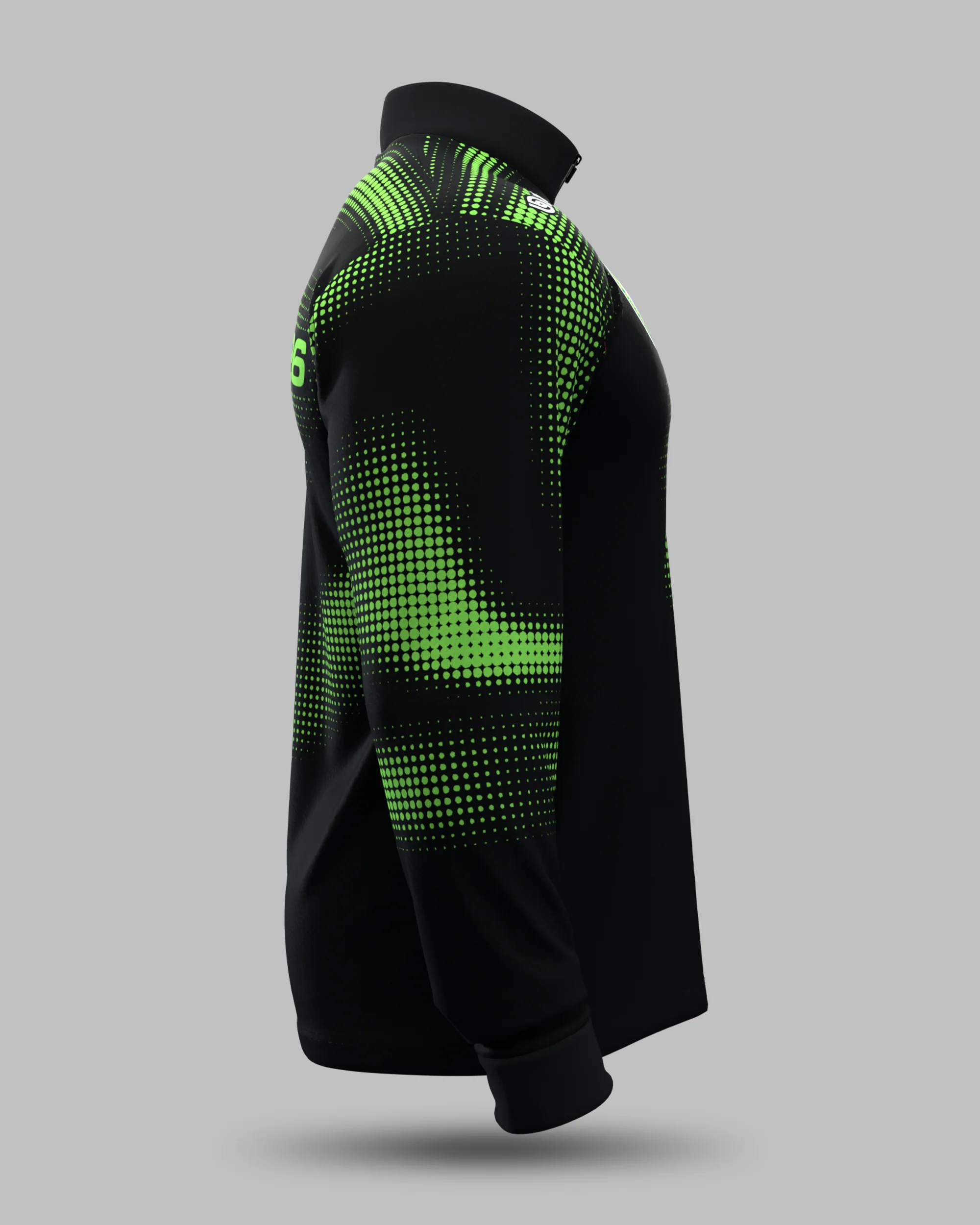 Official 2026 IPA Tour 1/2 Zip Mid Layer (Black/Green) - Image 4