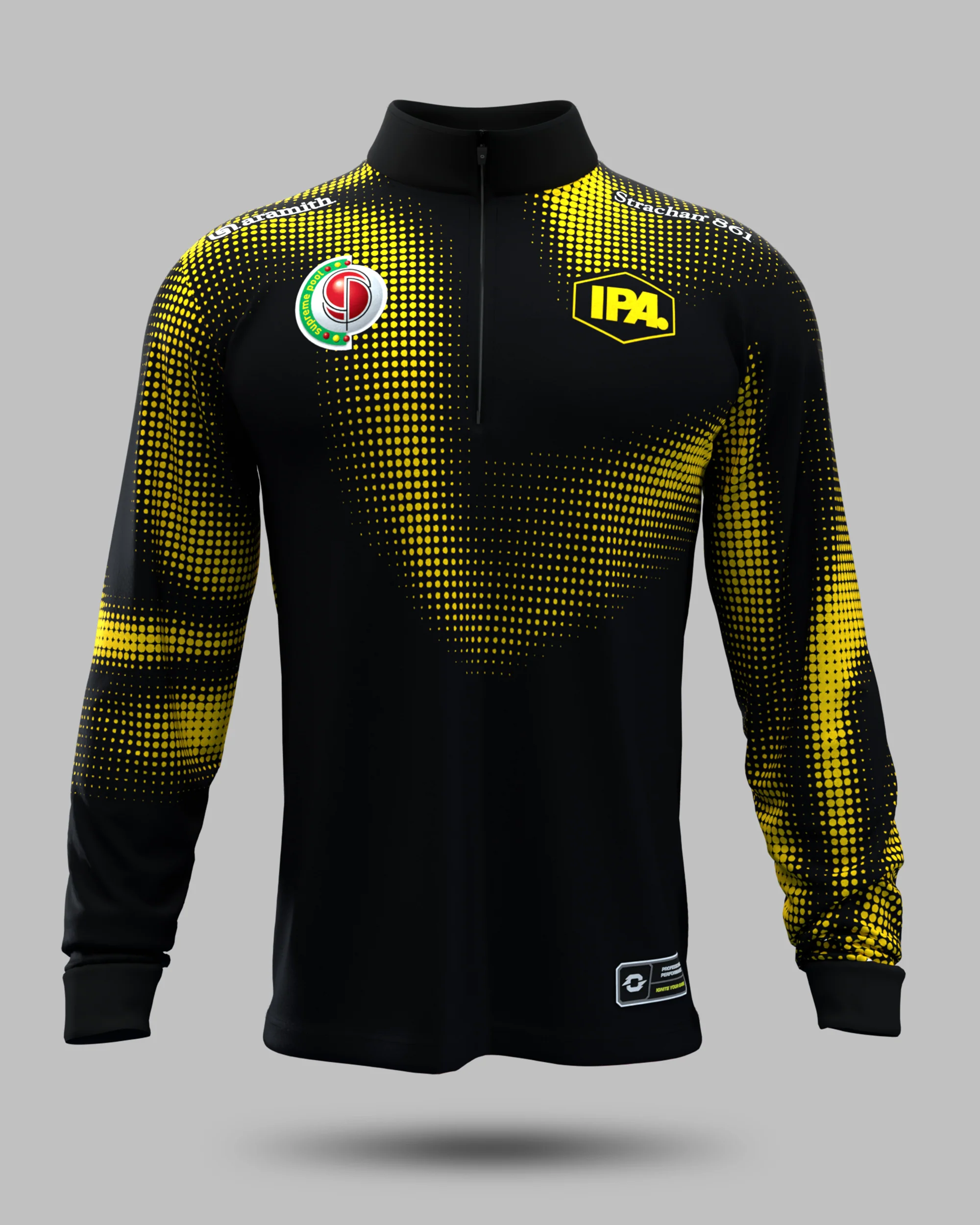 Official 2026 IPA Tour 1/2 Zip Mid Layer (Black/Mustard)