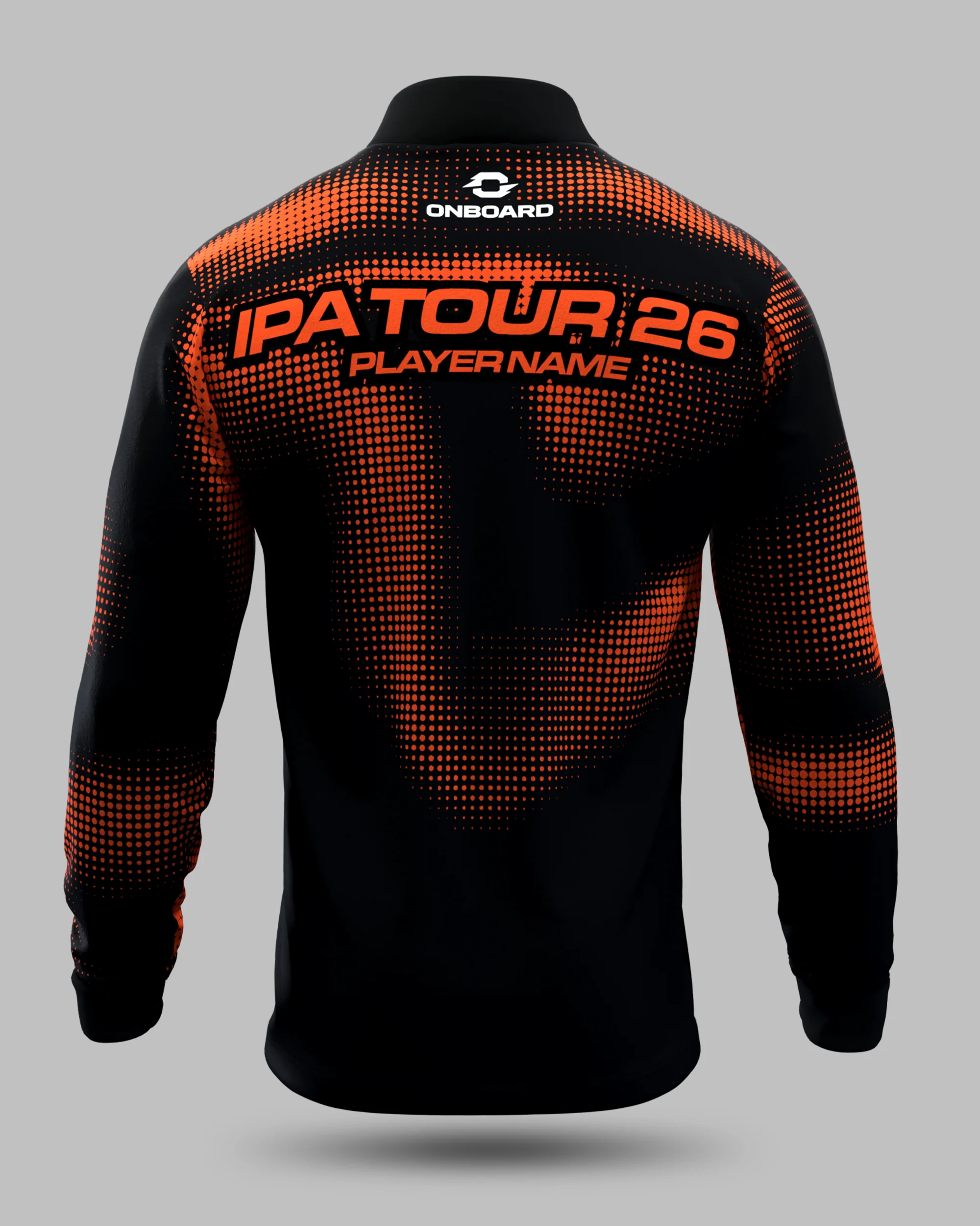 Official 2026 IPA Tour 1/2 Zip Mid Layer (Black/Orange) - Image 2
