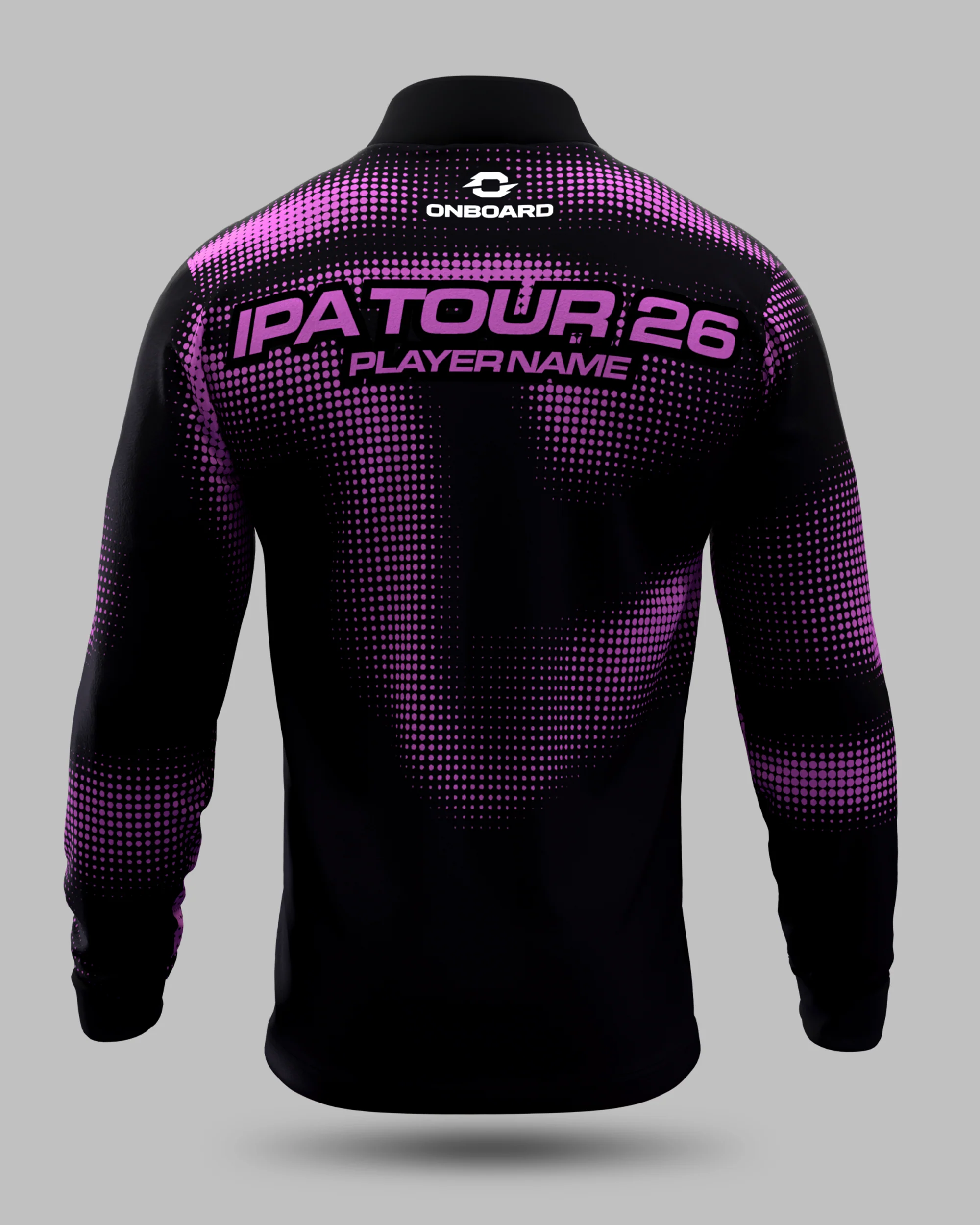 Official 2026 IPA Tour 1/2 Zip Mid Layer (Black/Pink) - Image 2