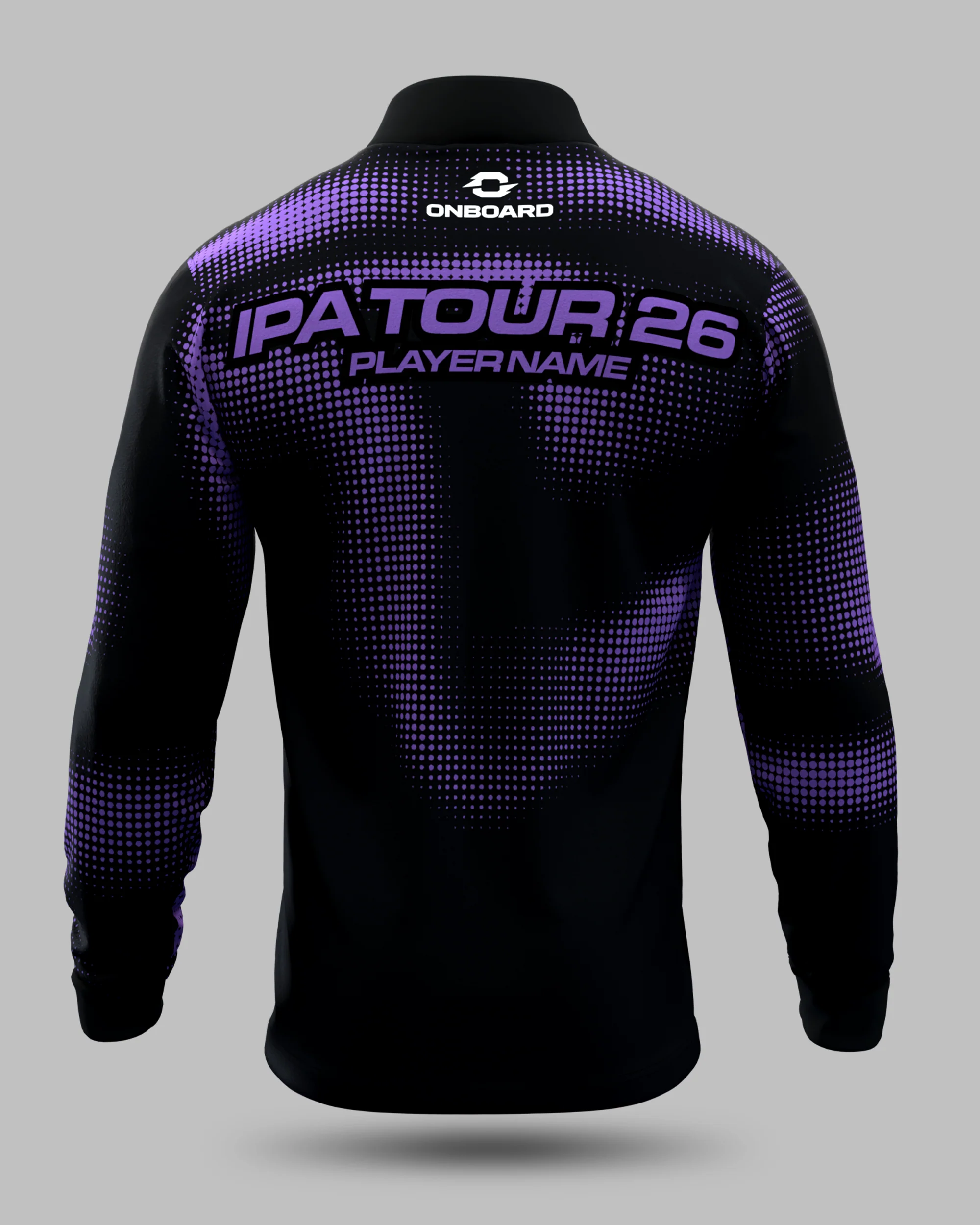 Official 2026 IPA Tour 1/2 Zip Mid Layer (Black/Purple) - Image 2