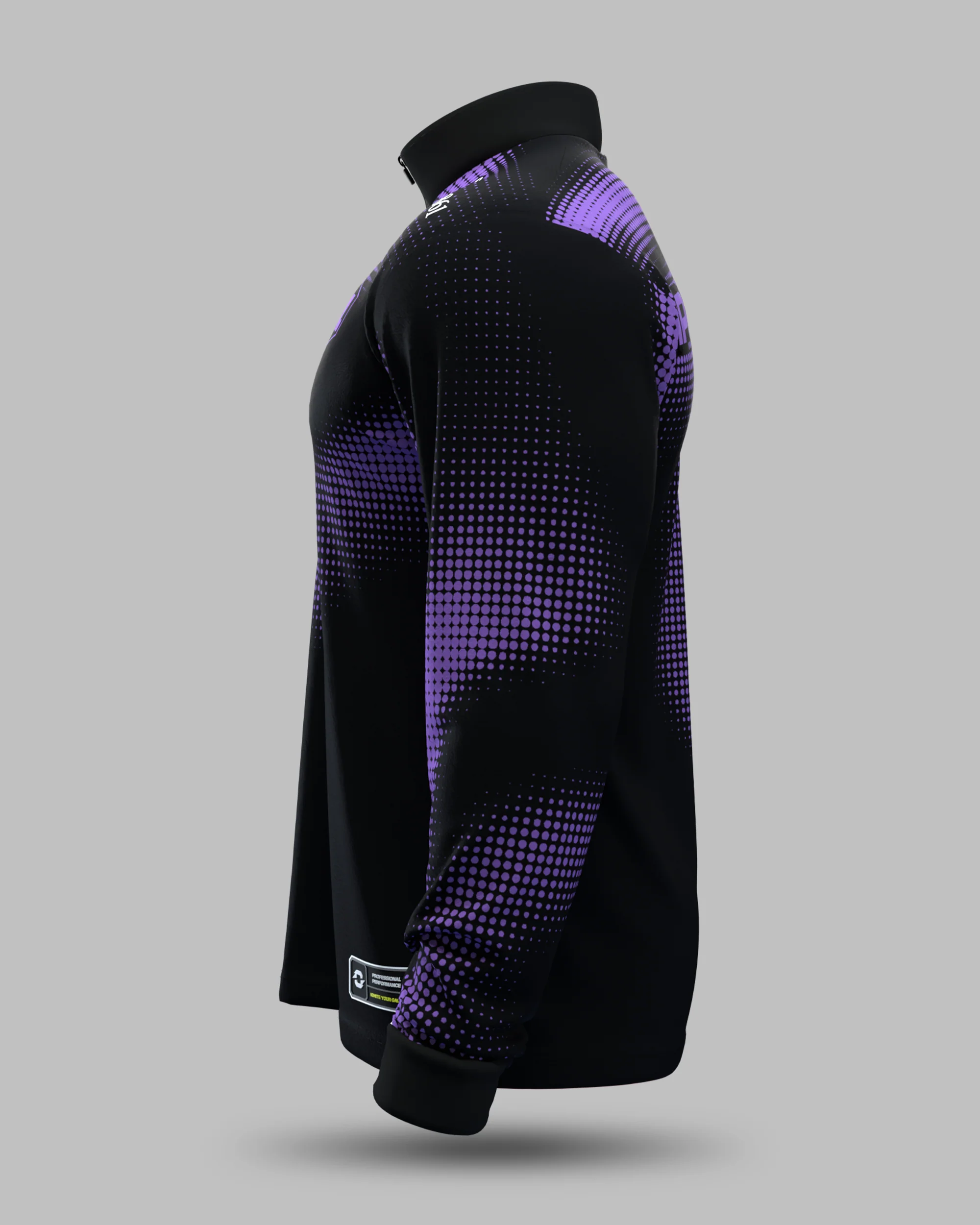 Official 2026 IPA Tour 1/2 Zip Mid Layer (Black/Purple) - Image 3