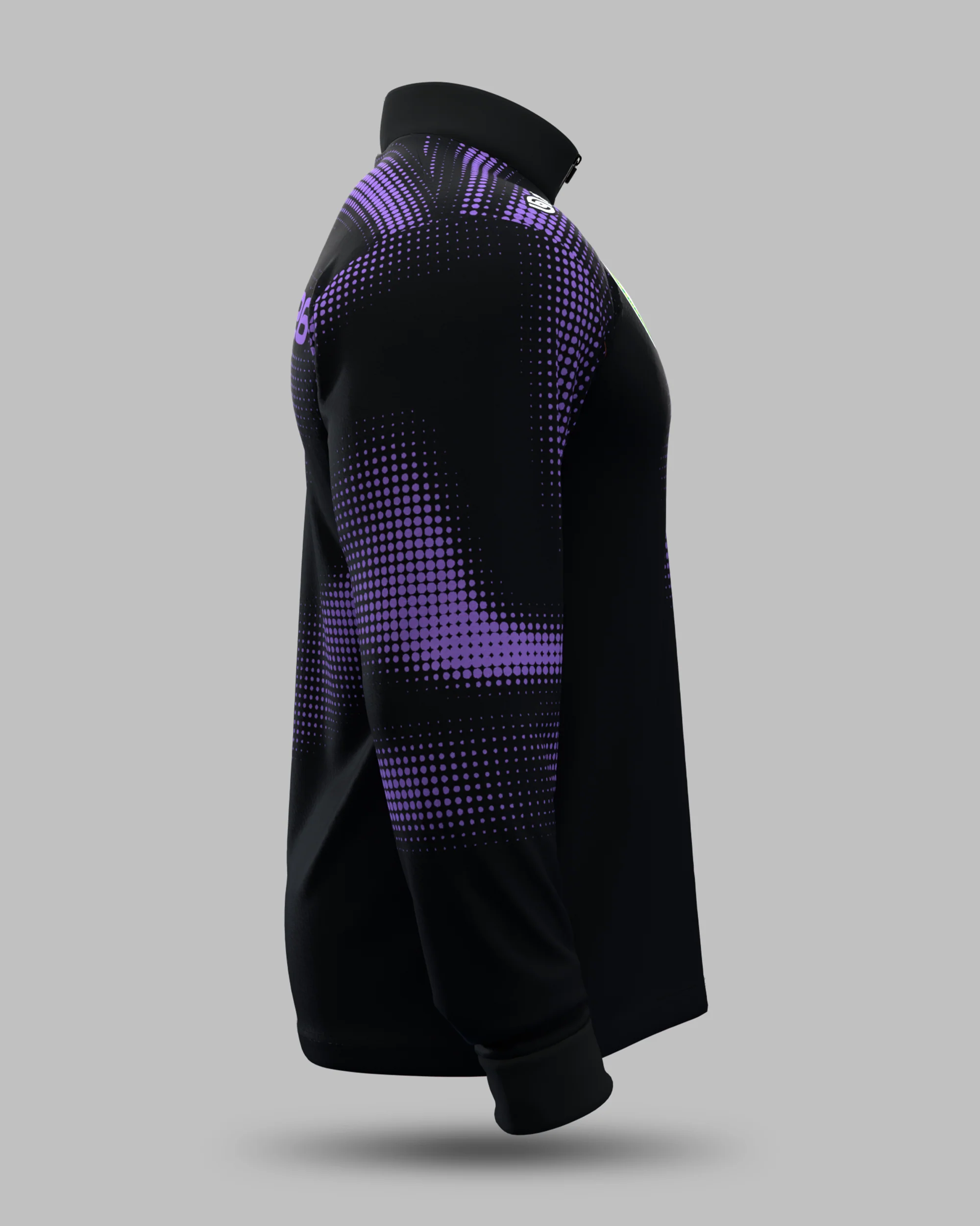 Official 2026 IPA Tour 1/2 Zip Mid Layer (Black/Purple) - Image 4