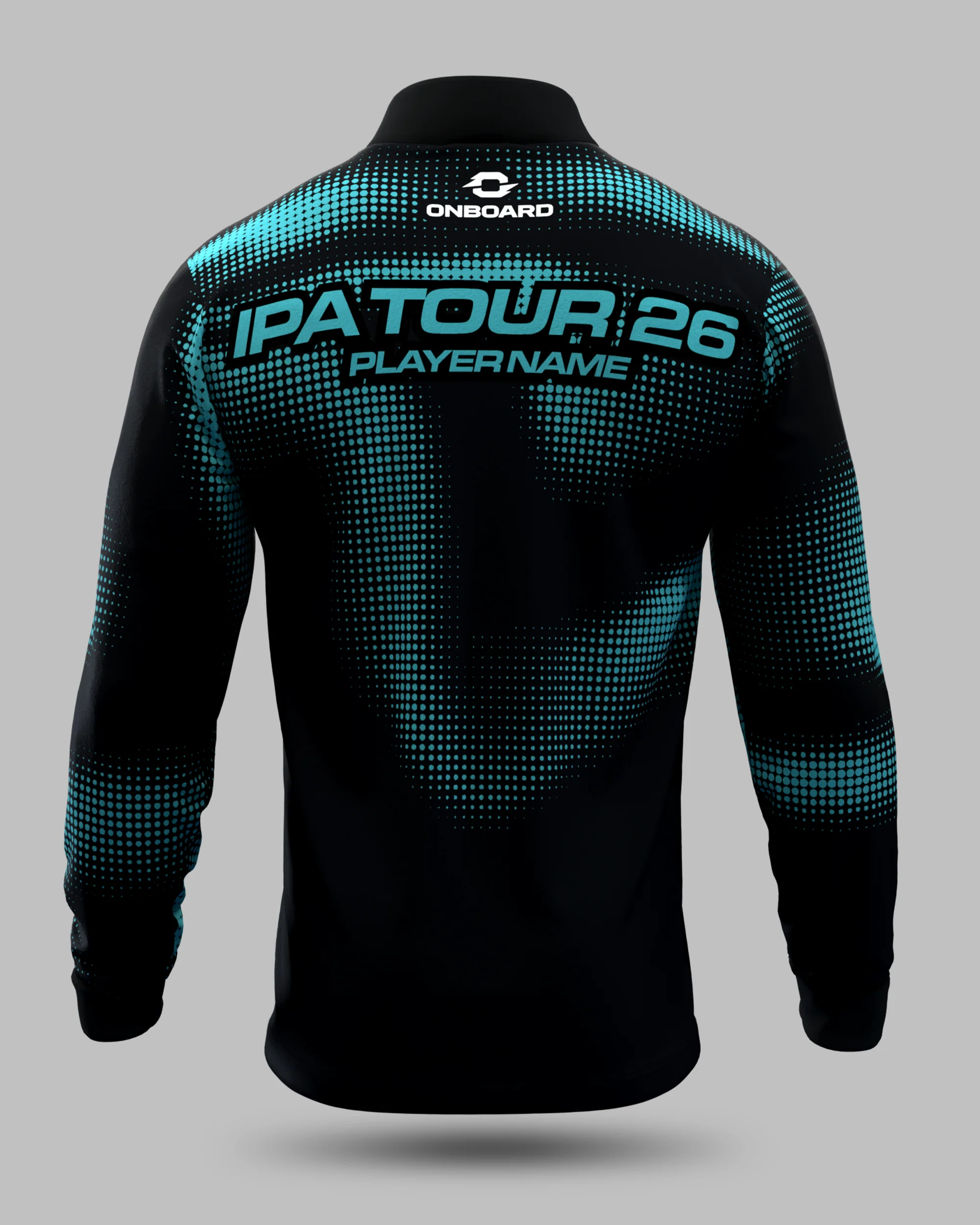 Official 2026 IPA Tour 1/2 Zip Mid Layer (Black/Turquoise) - Image 2