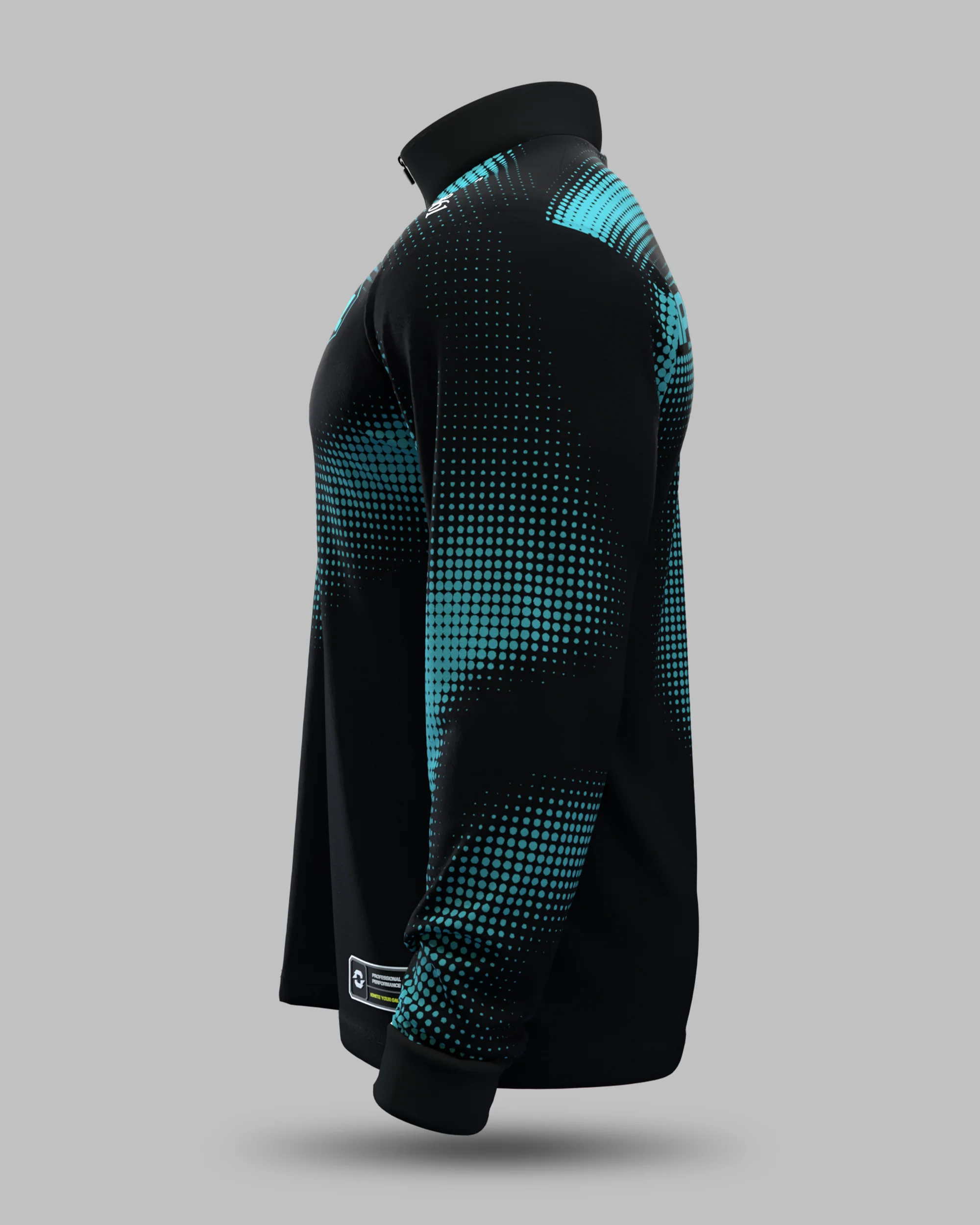 Official 2026 IPA Tour 1/2 Zip Mid Layer (Black/Turquoise) - Image 3