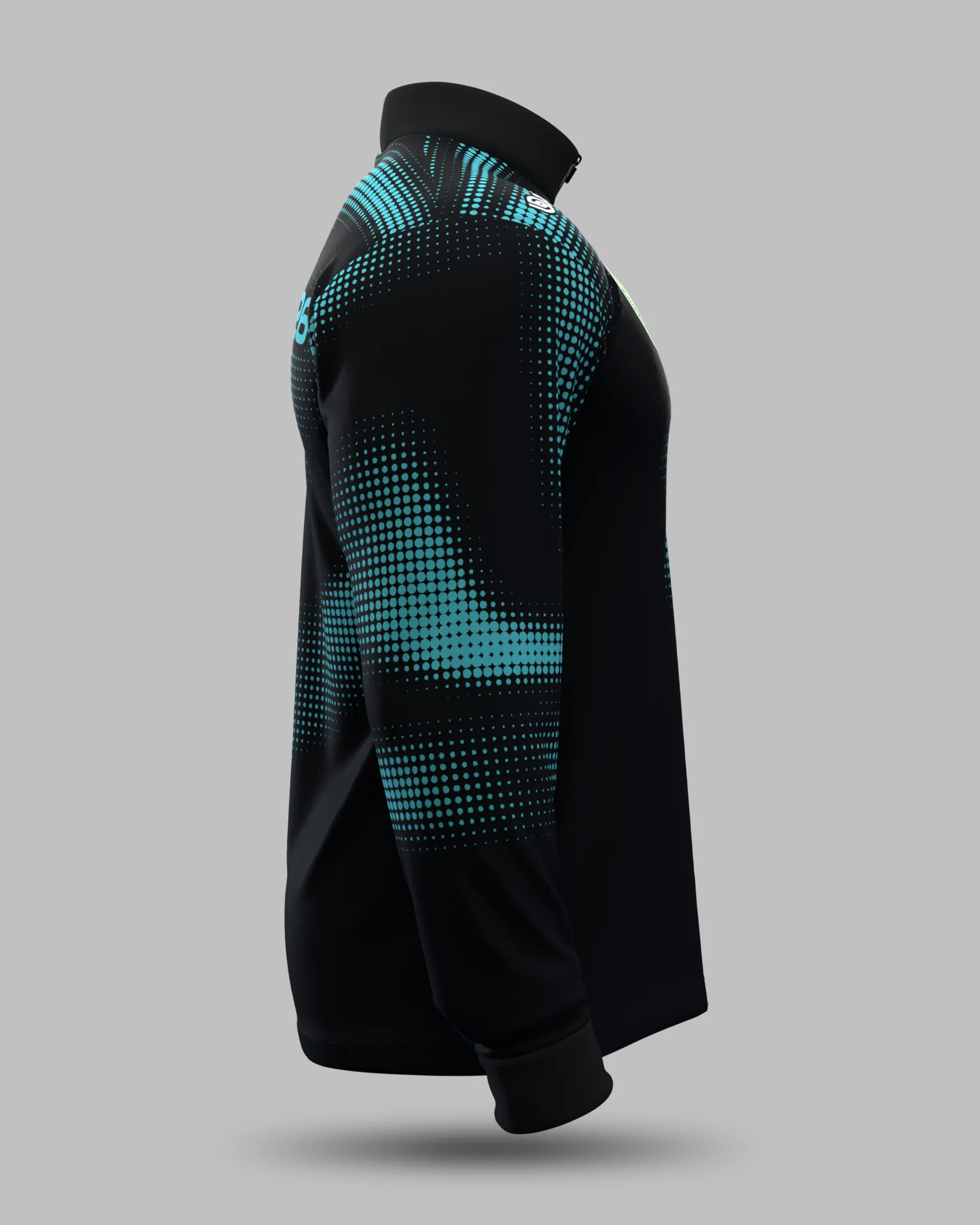 Official 2026 IPA Tour 1/2 Zip Mid Layer (Black/Turquoise) - Image 4