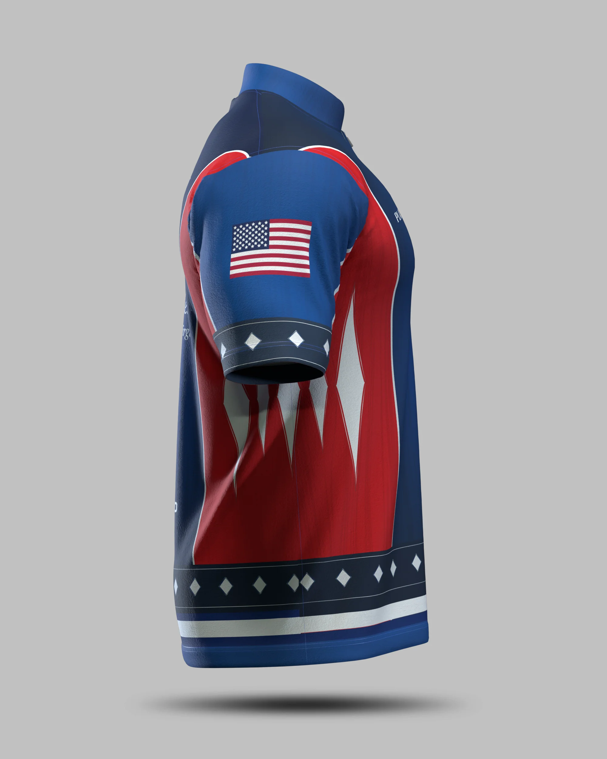 Tascarella Custom Cues Jersey Red & Blue - Image 3
